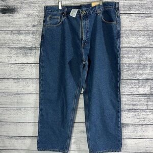 NWT Carhartt Relaxed Fit Straight Leg Jean Flannel Lined Jeans 42x30